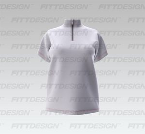 Ladies Extended Sleeves Quarter Zip Relaxed Top Smart Mockup
