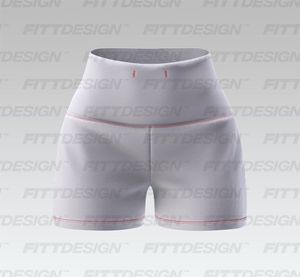 Ladies Extra High Waisted 3.00 Inch Inseam Shorts Smart Mockup