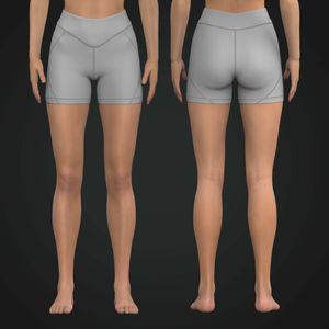 Ladies Extreme Scallop Front Waistband 5.00 Inch Inseam Biker Shorts Tech Pack
