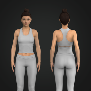 Ladies Fitted Back Cut Out Racer Back Tank Top Tech Pack