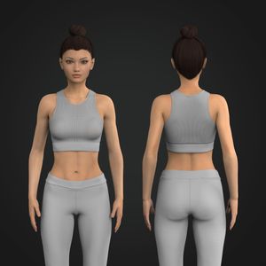 Ladies Fitted Mesh Crop Tank Top Tech Pack