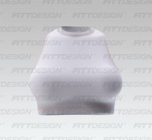 Ladies Fitted Racer Back Crop Tank Top Smart Mockup