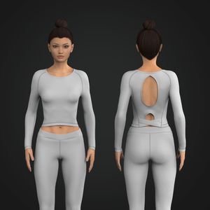 Ladies Fitted Raglan Sleeve Criss Cross Back Cut Out Tee Tech Pack