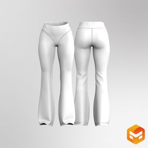 Ladies Flared Contouring Leggings 3D Garment