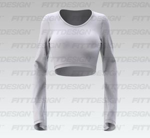 Ladies Flared Sleeve Fitted Crop Tee Smart Mockup