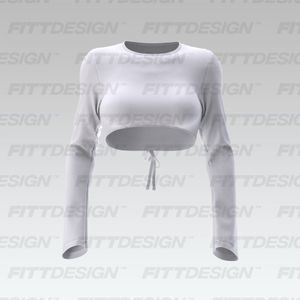 Ladies Flared Sleeves Adjustable Back Cut Out Micro Top Smart Mockup
