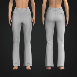 Ladies Flared Tailored Pants Tech Pack