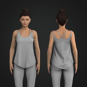 Ladies Flowy Strappy Tank Top