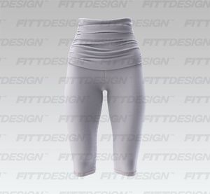 Ladies Folded Ruched Waistband 16.00 Inch Inseam Biker shorts Smart Mockup