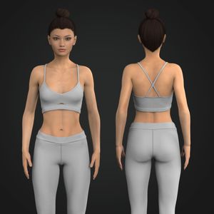 Ladies Front Cut Out Criss Cross Back Sports Bra Tech Pack