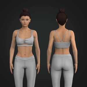 Ladies Front Cut Out Criss Cross Strappy Sports Bra Tech Pack
