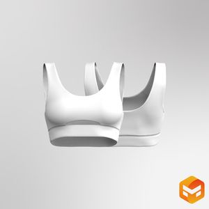 Ladies Front Cut Out High Impact Sports Bra 3D Garment