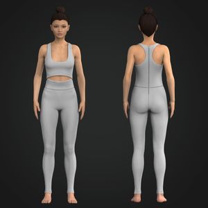 Ladies Front Cut Out Racer Back Jumpsuit Tech Pack