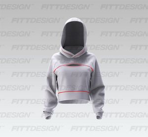 Ladies Front Cut Out Relaxed Hoodie Smart Mockup