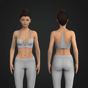 Ladies Front Cut Out Triangular Back Sports Bra Tech Pack