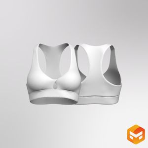 Ladies Front Cut Out Twisted Sports Bra 3D Garment