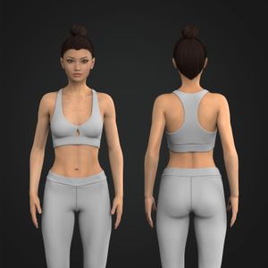 Ladies Front Cut Out Twisted Sports Bra Tech Pack