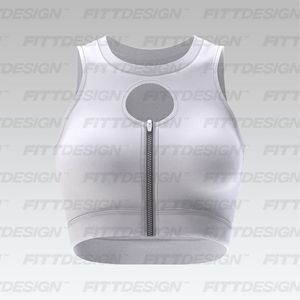 Ladies Front Cut Out Zip Up Sports Bra Smart Mockup