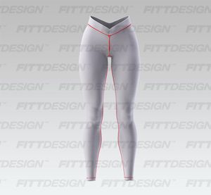 Ladies Front Ruching V-Shaped Waistband Leggings Smart Mockup