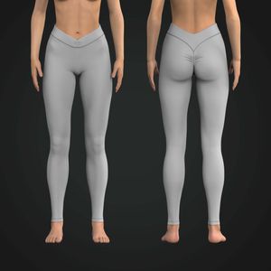 Ladies Front Ruching V-Shaped Waistband Leggings Tech Pack