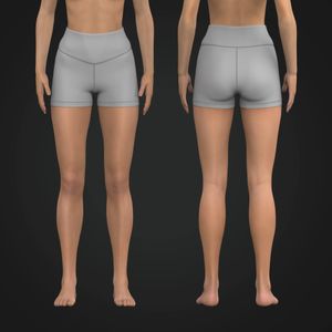 Ladies Front V-Shaped Waistband 3.00 Inch Inseam Biker Shorts