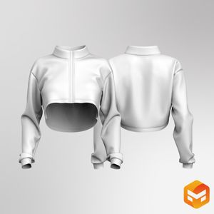Ladies Full Zip Micro Long Sleeve Jacket - 3D Garment