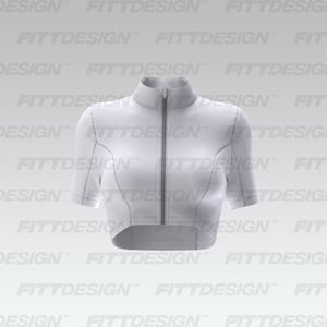 Ladies Full Zip Up Short Sleeve Crop Jacket Smart Mockup