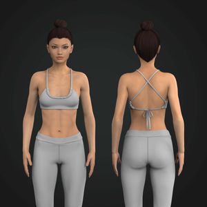 Ladies Gathered Criss Cross Back Sports Bra Tech Pack