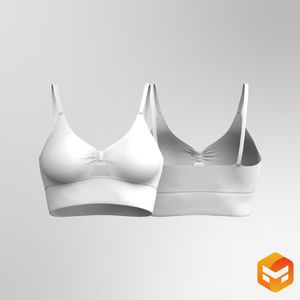 Ladies Gathered Front Keyhole Sports Bra 3D Garment