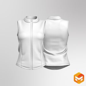 Ladies Golf Scallop Bottom Vest 3D Garment