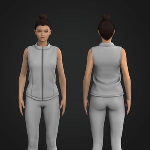 Ladies Golf Scallop Bottom Vest Tech Pack
