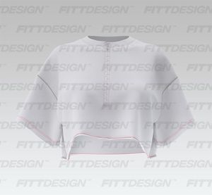 Ladies Half Zip Drop Shoulder Oversized Crop Tee Smart Mockup