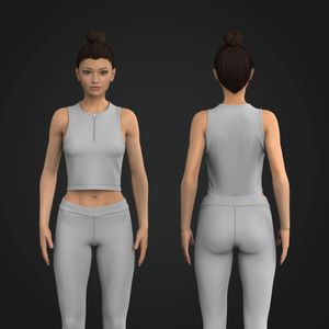 Ladies Half Zip Wide Back Tank Top Tech Pack