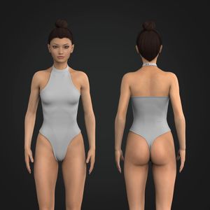 Ladies Halter Neckline Bodysuit