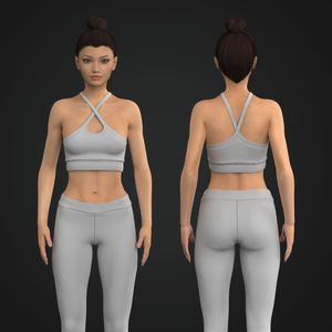 Ladies Halter Neckline Criss Cross Sports Bra Tech Pack