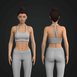 Ladies Halter Neckline Medium Impact Bra Tech Pack