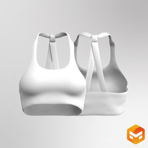 Ladies Halter Neckline Medium Impact Sports Bra 3D Garment