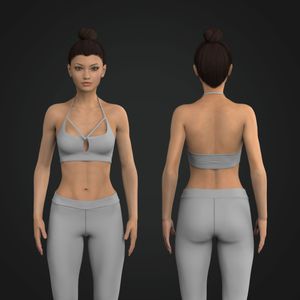Ladies Halter Neckline Strappy Backless Sports Tech Pack