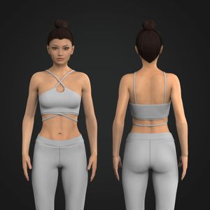 Ladies Halter Neckline Strappy Cut Out Sports Bra Tech Pack