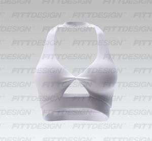 Ladies Halter Neckline Twisted Front Sports Bra Smart Mockup