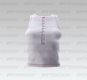 Ladies Henley Neckline Ribbed Tank Top Smart Mockup