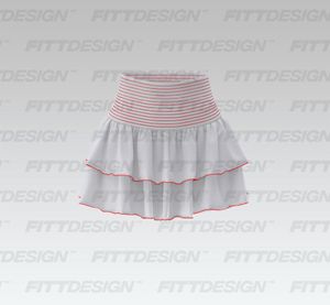 Ladies High Elasticated Waistband Ruffled Skirt Smart Mockup
