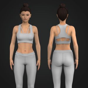 Ladies High Impact Back Cut Out Strappy Racer Back Sports Bra Tech Pack