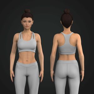 Ladies High Impact Overlapping Front Cut Out Sports Bra Tech Pack