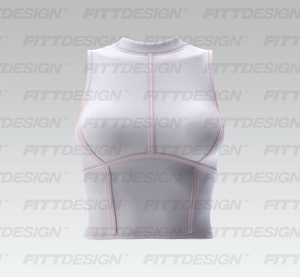 Ladies High Neck Contouring Waist Length Tank Top Smart Mockup