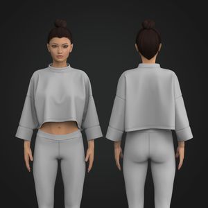 Ladies High Neck Drop Shoulder 3/4 Length Sleeve Shirt Tech Pack