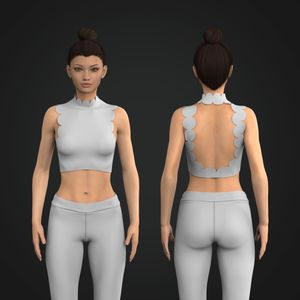 Ladies High Neck Laser Cut Petal Back Cut Out Sports Bra Tech Pack