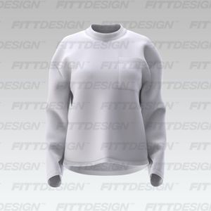 Ladies High Neck Oversized Knuckle Length Sweatshirt Smart Mockup