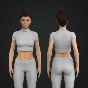 Ladies High Neck Raglan Cap Sleeve Crop Tee Tech Pack