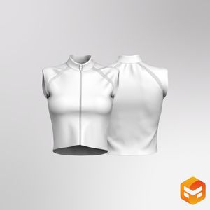 Ladies High Neck Raglan Cap Sleeve Full Zip Tank Top 3D Garment